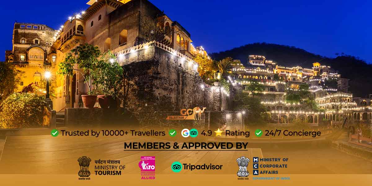Night Panorama of Neemrana Fort Palace, Rajasthan
